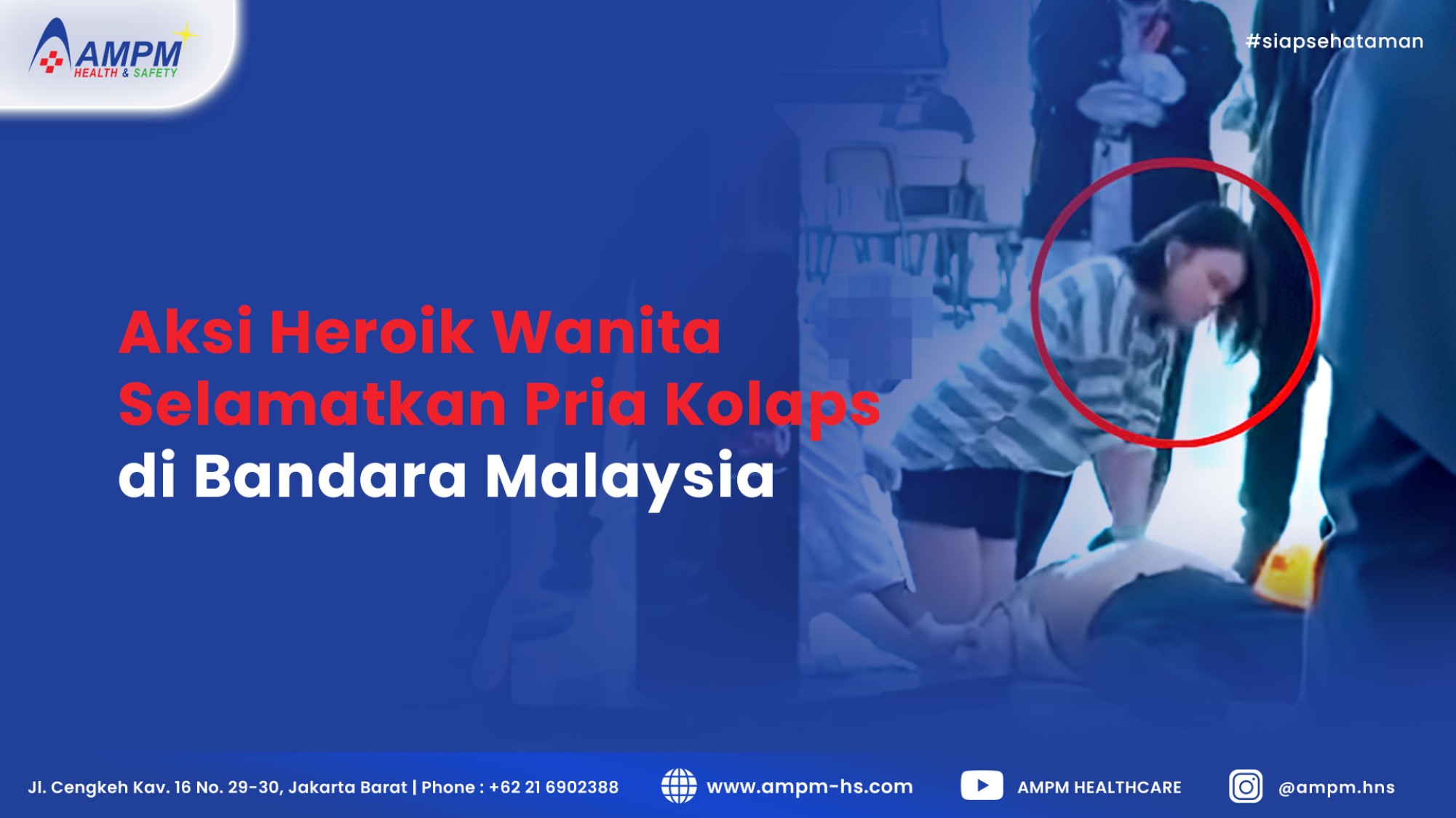 Aksi Heroik Wanita Selamatkan Pria yang Kolaps di Bandara Malaysia
