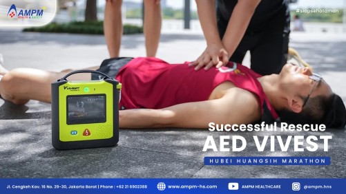 AED Vivest Menyelamatkan 2 Pelari Maraton